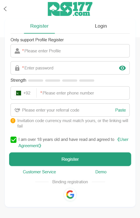 RS177 Game free register /login